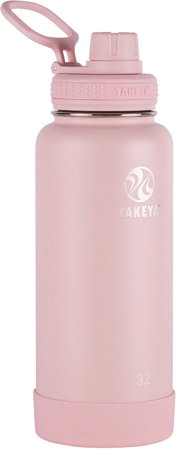 Takeya - 51012 Takeya Actives Insulated Stainless Steel Water Bottle with Spout Lid, 40 oz, Blush
