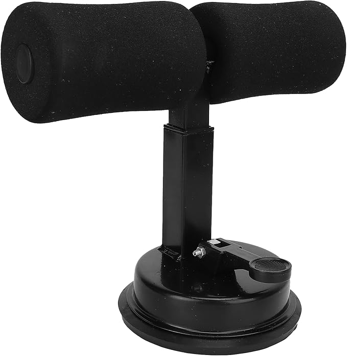 Sit-up Aid, Sit Up Bar for Floor, Portable Adjustable Sit Up Equipment with Sit-Up Foot Holder, Household Fitness, Abdominal Muscle Exercise, for Body Building(black)