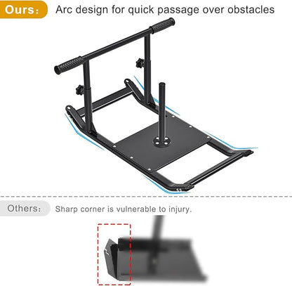Kipika Weight Sled, Workout Sled, Fitness Strength Training Sled, Speed Training Sled for Athletic Exercise, Speed Improvement, Easily Through Obstacles, Suitable for 1" & 2" Weight Plate