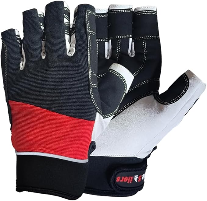 MRX Sailing Gloves for Men & Women 3/4 Finger Grip Great for Sailing, Yachting, Paddling, Kayaking, Fishing, Dinghying Water Sports
