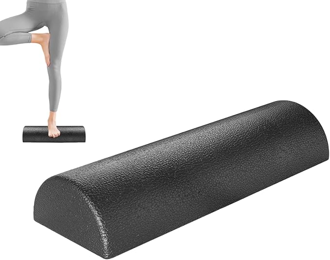 Body Muscle Foam Roller - 30x15x7.5cm High Density Stretching Equipment, Fitness Recovery Half Roller, Durable Workout Tool for Release | Home Studio Yoga Pilates Post Sports Stretching