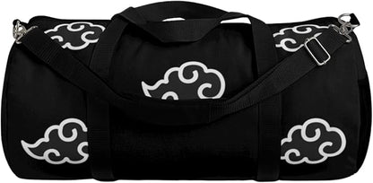 Anime Gym Bag for Women Men - Large Capacity Waterproof Workout Fitness Travel Sports Bags Fashion Street Camping ExpandaCLe Carry On Duffle Bag For Couple (Black Cloud) PTY
