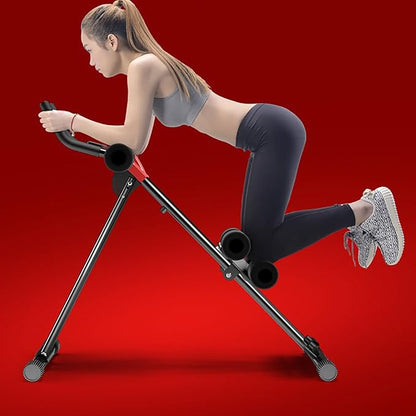 Ab Workout Equipment, Abdominal Roller, Adjustable Ab Machine Full Body for Home Gym, Strength Training Exercise Equipment for Body Shaping, Foldable Waist Trainer for Beginner