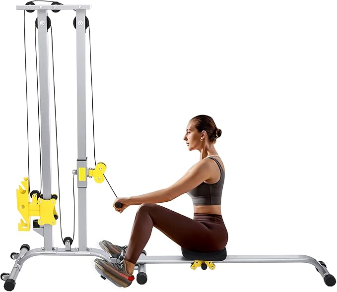 Multifunctional Strength Training Fitness Rack, Small Foldable Gym Rack Adjustable Height, Shock Absorbing Feet Weight Capacity 220.46 Lbs