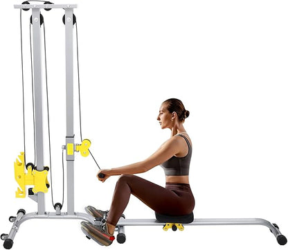 Multifunctional Strength Training Fitness Rack, Small Foldable Gym Rack Adjustable Height, Shock Absorbing Feet Weight Capacity 220.46 Lbs