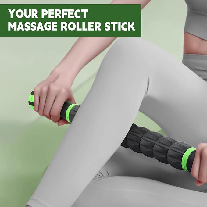 Massage Roller Stick,Muscle Roller Stick for Athletes,Liposuction Massage Roller for Lymphatic Drainage, for Relief Muscle Soreness, Trigger Points, Help Runner Legs, Back Recovery by INSCOOL