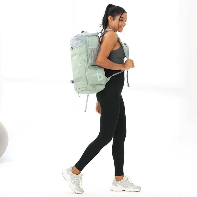 BE SMART 2 in 1 Convertible Gym Duffel Bags with Shoes Compartment-32L Waterproof Extra Large Workout Backpack for Gym Women, Heavy Duty Sports Duffle Backpacks for Travel, Hiking, Camping, Carry on