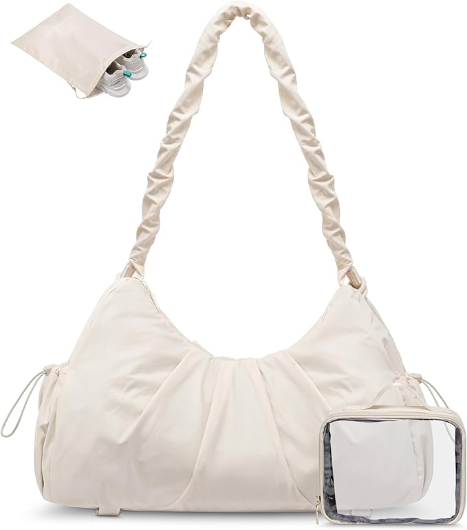 LOVEVOOK Gym Bag for Women, Sports Duffel Bag,Weekender Travel Bag with Wet Pocket, Water Resistant Sports Gym Tote Bags with Hidden Yoga Mat Holder