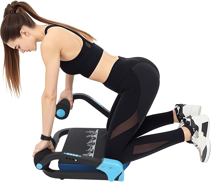 Ab Machine, Ab Workout Equipment with 3 Adjustable Resistance,Sit Up Machine & Exercise Equipment, Foldable Ab Crunch Machine for Home Gym