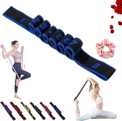 Fitness Resistance Band for Stretching and Yoga, Multifunction Elastic Exercise Bands, 8 Loops Elastic Exercise Bands Fitness Equipment for Full Body Stretching Shaping and Training