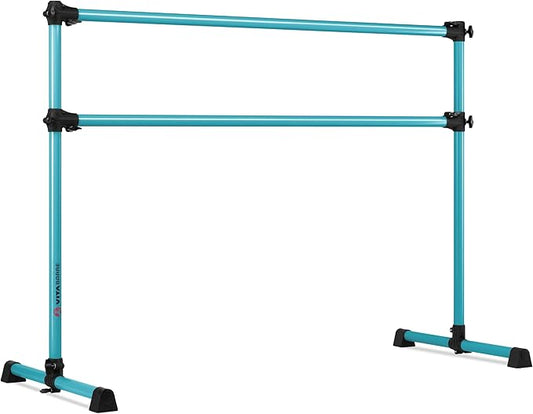 VITA Barre Portable Freestanding Double Ballet Barre, Prodigy, Aluminum | Adjustable Height, USA Made, Home or Gym Exercise Equipment for Kids & Adults | Dance, Fitness, Pilates