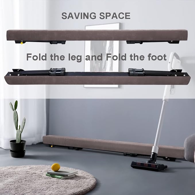 GLANT 8ft Ultrasimple Adjustable&Foldable Balance Beam,High-Low Floor Beam Suede Gymnastics Equipment,No Tool Require, Gymnastics Beam for Training&Professional HomeTraining