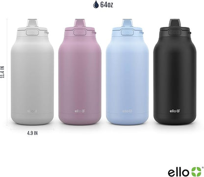 Ello Hydra 64oz Half Gallon Vacuum Insulated Stainless Steel Jug with Locking
