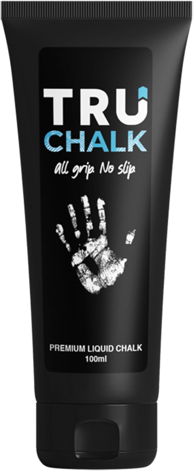 TruChalk Premium Liquid Chalk 100ml Bottle, All Grip No Slip No-Mess Chalk for Obstacles, Gymnastics, Rock Climbing, Crossfit, and Weightlifting. Sweat Resistant and Long Lasting Grip Strength.