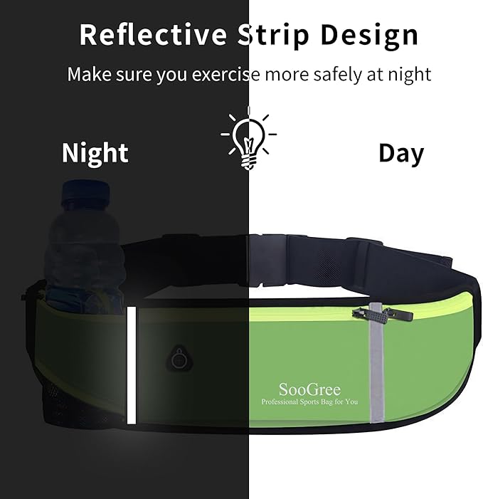 Fanny Packs, Running Belt Pack, Waist Pack Bag for Men and Women, Lightweight Runners Water Bottle Belt Bag, Phone Holder Money Belt for Traveling Hiking Cycling Walking