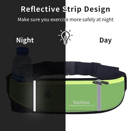 Fanny Packs, Running Belt Pack, Waist Pack Bag for Men and Women, Lightweight Runners Water Bottle Belt Bag, Phone Holder Money Belt for Traveling Hiking Cycling Walking