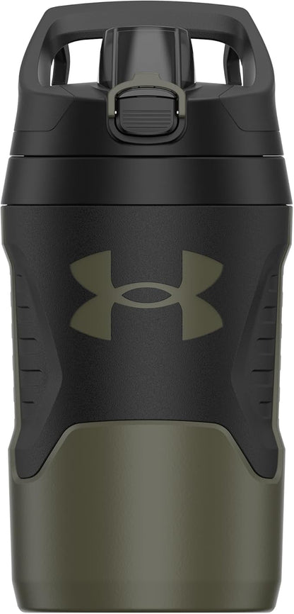 Under Armour 32 oz Insulated Water Bottles - Sports Water Jug with Fence Hook, Leak Resistant for Baseball, Football & More, 32 oz Insulated, Marine OD Green