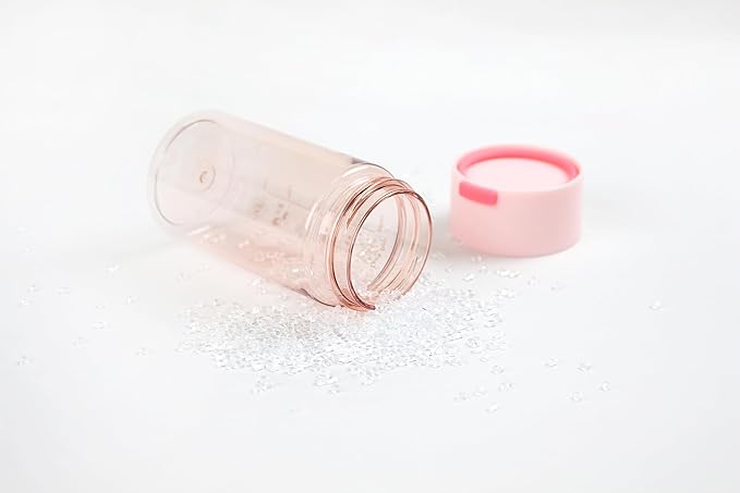 9 oz Tritan Colored Water Bottle,Infuser Small Water Bottle,Lightweight,Resuable,Leak Proof,Wide Opening,Cute and Clear(Light Pink)