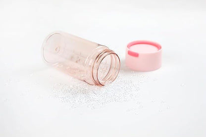 9 oz Tritan Colored Water Bottle,Infuser Small Water Bottle,Lightweight,Resuable,Leak Proof,Wide Opening,Cute and Clear(Light Pink)