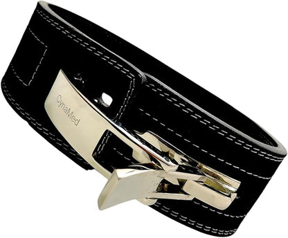 Black Weight Lifting Belt with Ajustable Buckle, 4" Wide & 10mm Thickness | for Powerlifting and Gym (1 Count)