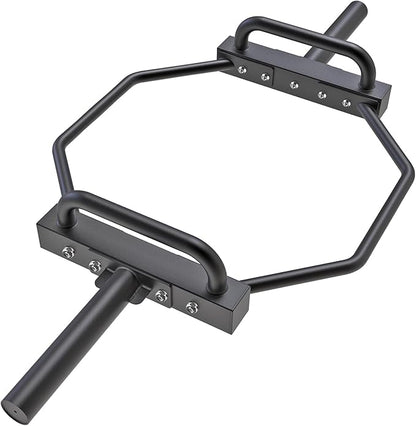 SELEWARE Trap Bar Hex Bar for Deadlift, Olympic Hex Barbell Deadlift Trap Bar, 500 LBS Capacity Heavy Duty Weight Lifting Hex Bar Strength Training Equipment for Home Gym, Squats, Shrugs