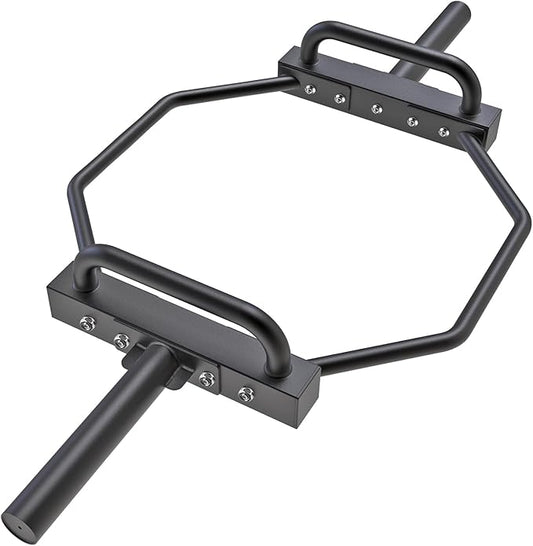 SELEWARE Trap Bar Hex Bar for Deadlift, Olympic Hex Barbell Deadlift Trap Bar, 500 LBS Capacity Heavy Duty Weight Lifting Hex Bar Strength Training Equipment for Home Gym, Squats, Shrugs