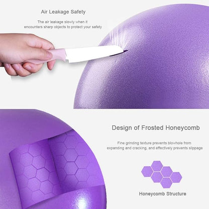2 Pack Exercise Balls, 8-9 Inch Mini Pilates Yoga Balls, Anti-Burst Small Fitness Balls for Pilates, Yoga, Core Training and Physical Therapy, Improves Balance