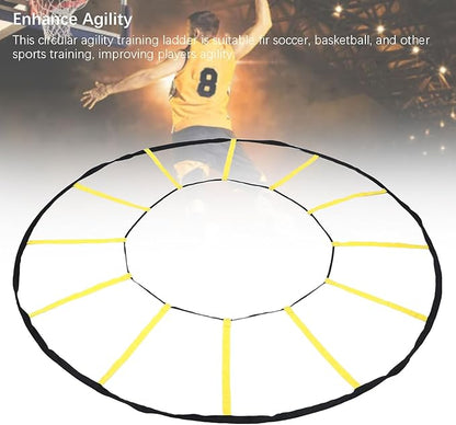 Agilitys Ladder Speed Training Equipment Set, Agilitys Training 12 Rungs Nylon Speed Trainer for Soccer Basketball, Football Soccer Trains Equipment for Kids Youth Adults