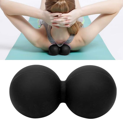 Gel Exercise Peanut Ball Yoga Gym Fitness Body Relax Massage Ball Relieve Pain (Black)
