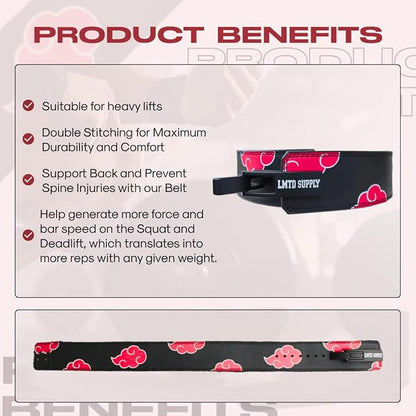 Anime Lever Belt, Weight Lifting Belt, Heavy Duty Powerlifting Weightlifting Gym Belt for Deadlifts Squats Back Support