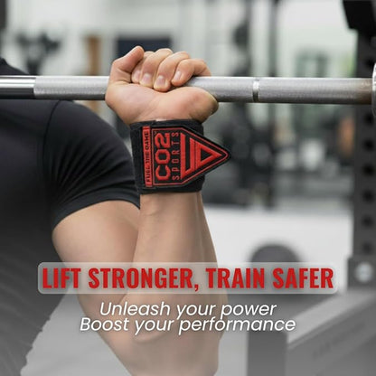 Wrist Straps for Weightlifting – 18” Heavy Duty Polyester Elastic Lifting Straps with Wrist Support, Gym Straps for Deadlifts, Pull Ups, Strength Training, Weight Lifting Accessories for Men & Women