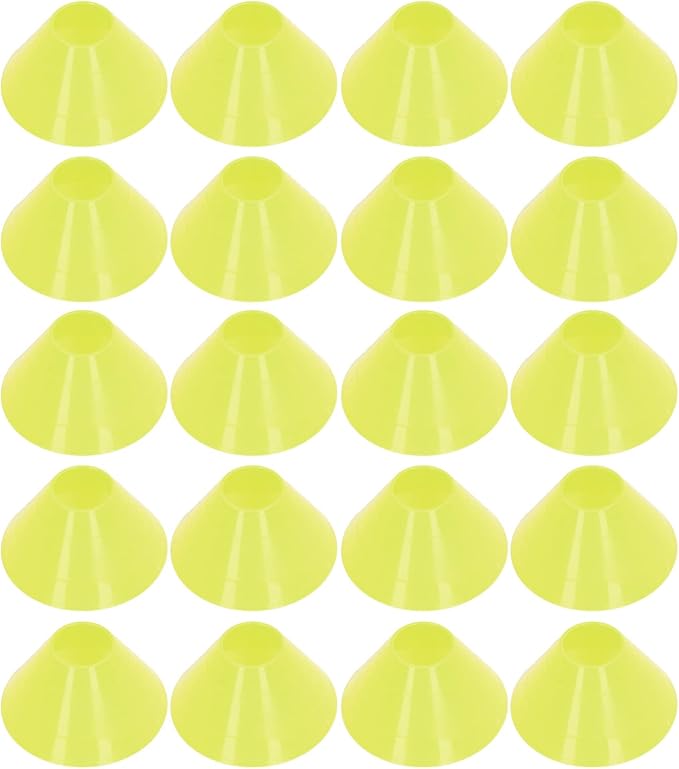 Tissting 20PCS Soccer Mini Disc Cones Set, Football Training Markers PE Sports Training Disc Cone Set for Sports Training, Football, Basketball, Skating, Outdoor Games