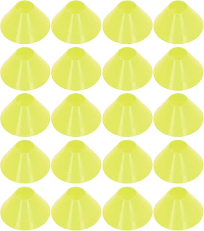 Tissting 20PCS Soccer Mini Disc Cones Set, Football Training Markers PE Sports Training Disc Cone Set for Sports Training, Football, Basketball, Skating, Outdoor Games