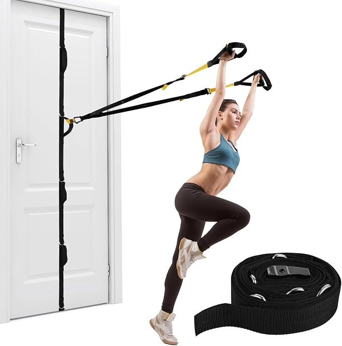 Door for Exercise Bands, Portable Home Gym, Five Loops