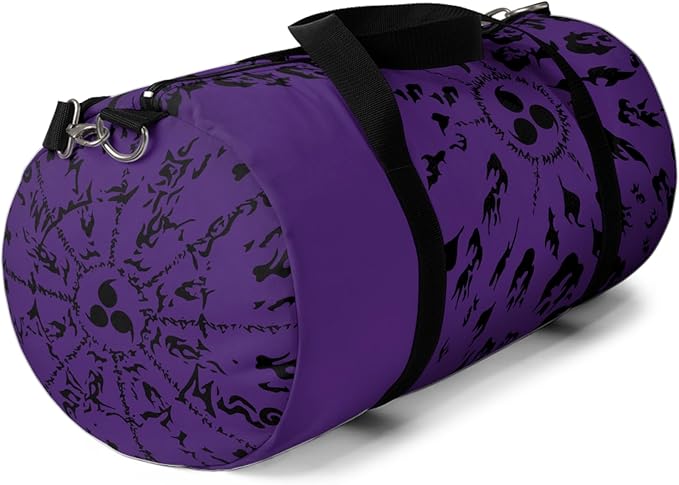 Anime Gym Bag for Women Men - Large Capacity Waterproof Workout Fitness Travel Sports Bags Fashion Street Camping ExpandaCLe Carry On Duffle Bag For Couple (Purple Cursed Mark) PTY