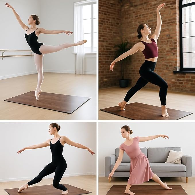 Marley Dance Floor – Portable 6 x 3 ft Non-Slip Vinyl Mat for Ballet, Lyrical & Tap – 2mm Thick, Lightweight, Rollable – Ideal for Practice at Home, Studio, or Outdoors