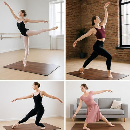 Marley Dance Floor – Portable 6 x 3 ft Non-Slip Vinyl Mat for Ballet, Lyrical & Tap – 2mm Thick, Lightweight, Rollable – Ideal for Practice at Home, Studio, or Outdoors