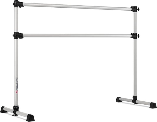 VITA Barre Portable Freestanding Double Ballet Barre, Prodigy, Aluminum | Adjustable Height, USA Made, Home or Gym Exercise Equipment for Kids & Adults | Dance, Fitness, Pilates