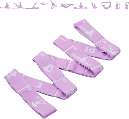 12 Loops Extra Long Yoga Stretching Band for Adults and Tall People, Adjustable Elastic Strap for Full Body Deep Stretch, Home Pilates, Ballet, Dance, Physical Therapy, Flexibility Training