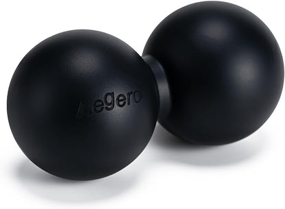 Peanut Massage Ball-Double Lacrosse Massage Ball, Mobility Ball for Myofascial Release,Yoga Therapy,Trigger Point Therapy,Muscle Knots and Acupoint Massage (Black Firm Ball)