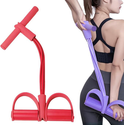 Yoga Sports Crunches Elastic Pull Rope, Pedal Resistance Bands with Handles, Multifunction Elastic Yoga Resistance Band, Home Exercise Equipment for Legs, Arms, Core Training