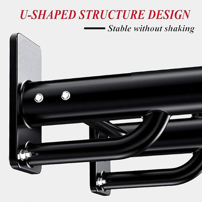 Wall Mounted Pull Up Bar Home Fitness Equipment Bar Multifunction Basic Strength Training Equipment with Handles