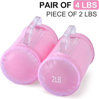 Water Dumbbells,Water Filled Training Dumbbells, Travel Weights Set, Adjustable Weights to 40Lbs,30Lbs,20Lbs,10Lbs,4Lbs Dumbbell Pair,Each 20/15/10/5/2 Lbs, Portable Gym for Strength Training, Fitness and Shaping