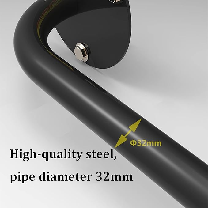 Wall-Mounted Fitness Horizontal Bar, Pull-up Bar, Chin-up Bar, Used for Home Gym Strength Training Equipment, Easy to Install (Steel)