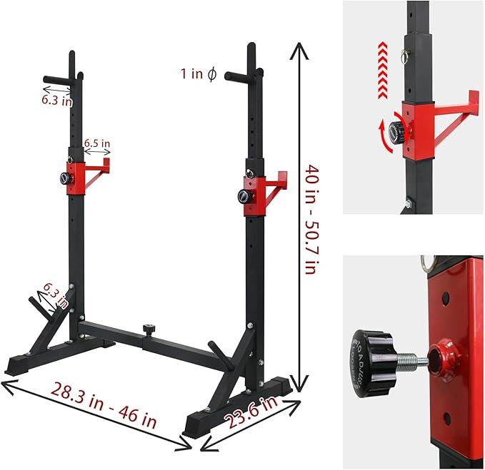 PLKO Wall Mount Pull Up Bar and Multi-Function Squat Press Barbell Rack Stand set，Wall Mounted Body Press Pull Up Bar Gym Chin-Up for Upper Body Workout,Fitness Exercise Equipment Home Gym