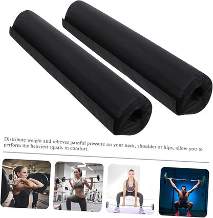 Kisangel 2Pcs Barbell Pad Squat Protector Thick Neck Shoulder Support Cover for Weightlifting Fitness Workouts for Squats Lunges Hip Thrusts Weight Distribution