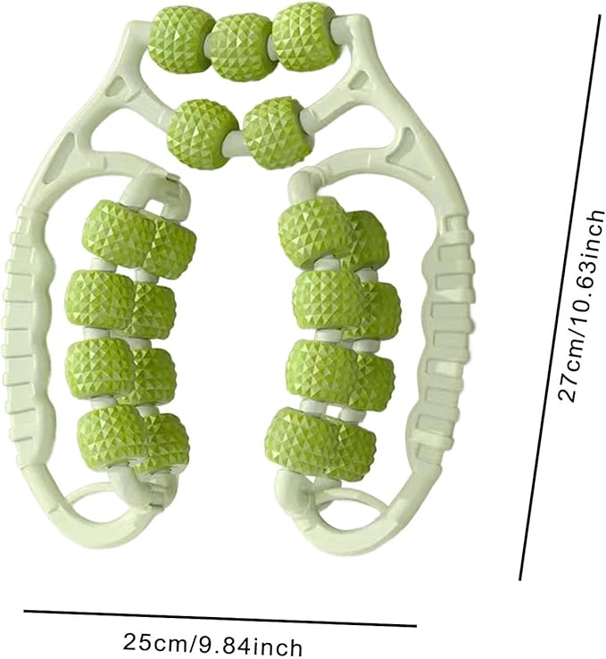 Massage Roller 21 Wheels Portable Workout Leg Massage Tool for Sports, Green