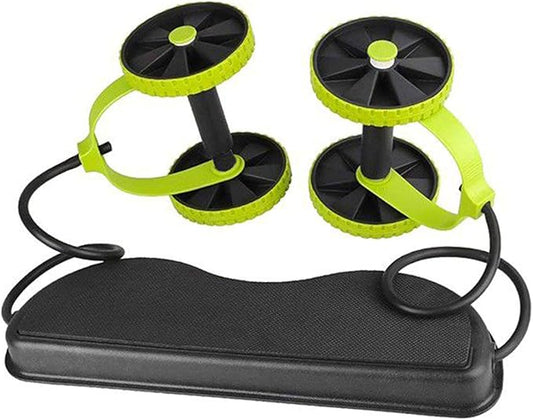 Ab Roller Wheel with Resistance Bands & Knee Pad – Core Abdominal Trainer for Home or Gym Workouts – Sculpt Abs, Slim Waist, Tone Arms, Chest, and Core – Adjustable Fitness Equipment for Men & Women