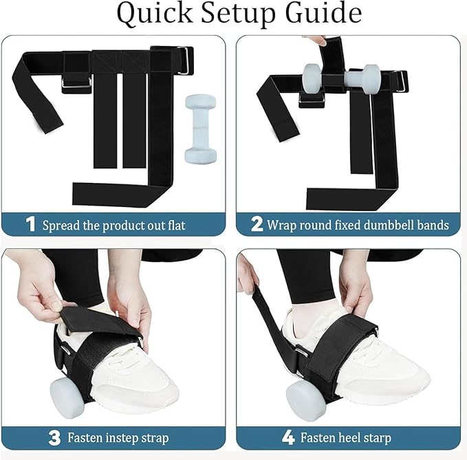 Dumbbell Foot Attachment, Tibialis Trainer, Adjustable Ankle Weights, Leg Workouts at Home for Hip Flexors,Ankle Straps for Weight Lifting,Shin Splint,Hamstring Curls,Leg extensions,Home Gym Equipment