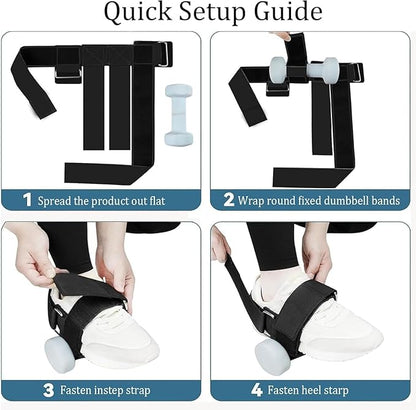 Dumbbell Foot Attachment, Tibialis Trainer, Adjustable Ankle Weights, Leg Workouts at Home for Hip Flexors,Ankle Straps for Weight Lifting,Shin Splint,Hamstring Curls,Leg extensions,Home Gym Equipment